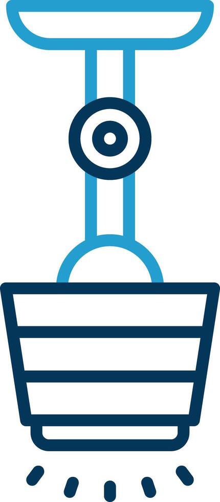 Lamp Line Blue Two Color Icon vector