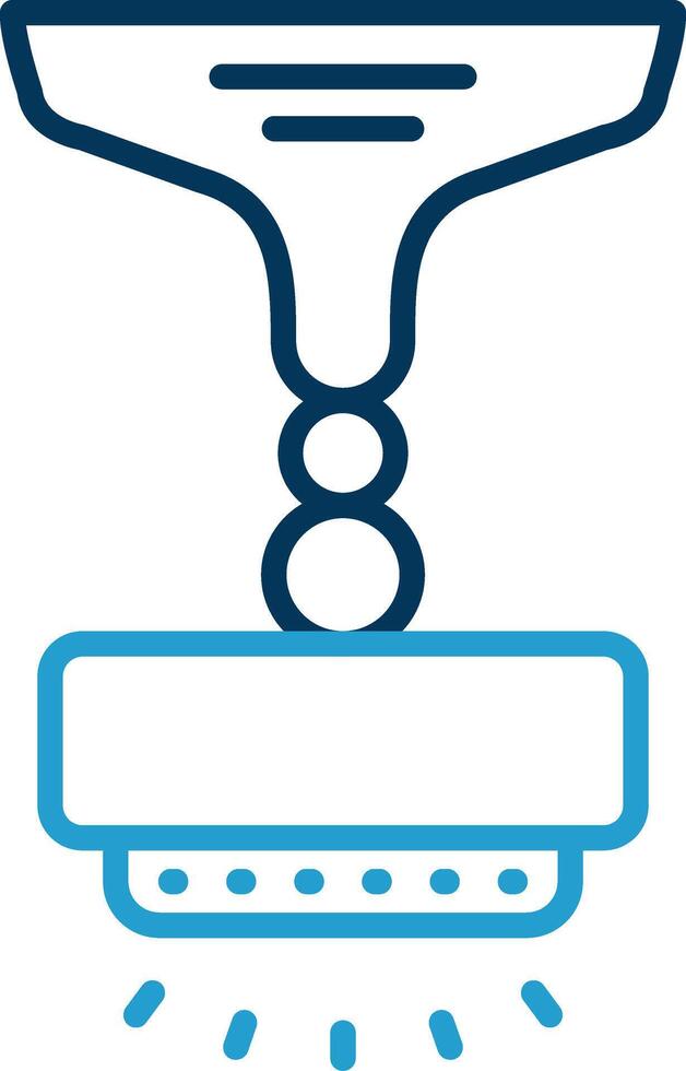 Lamp Line Blue Two Color Icon vector