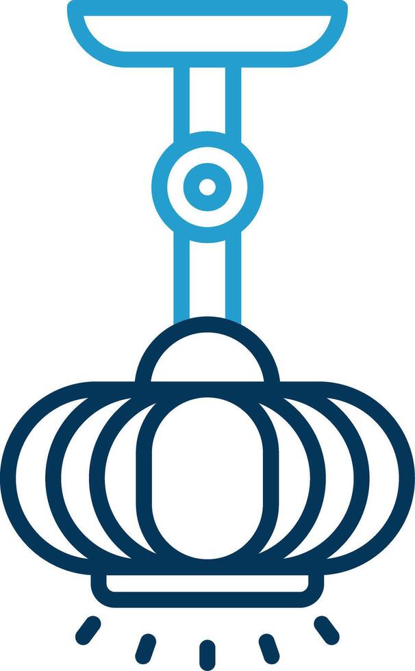Lamp Line Blue Two Color Icon vector
