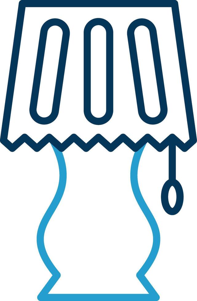 Lamp Line Blue Two Color Icon vector