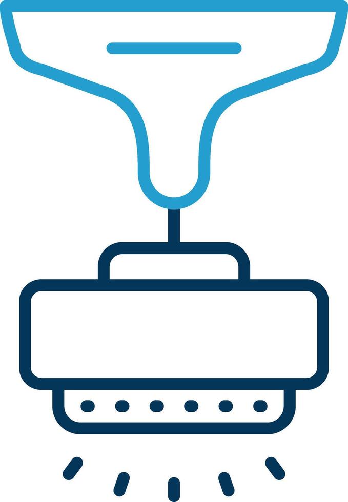Lamp Line Blue Two Color Icon vector