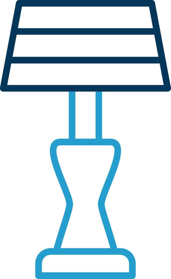 Lamp Line Blue Two Color Icon vector
