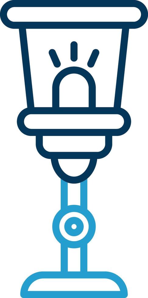 Lamp Line Blue Two Color Icon vector
