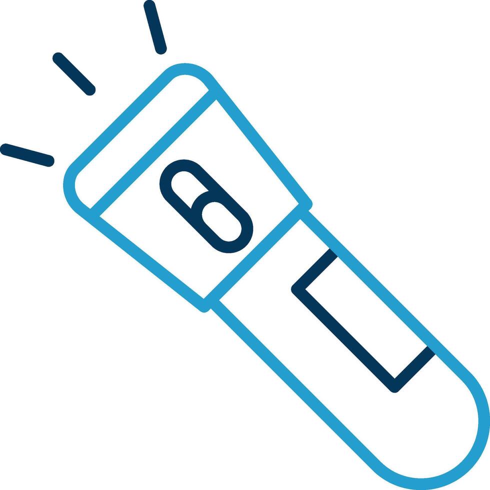 Torch Line Blue Two Color Icon vector