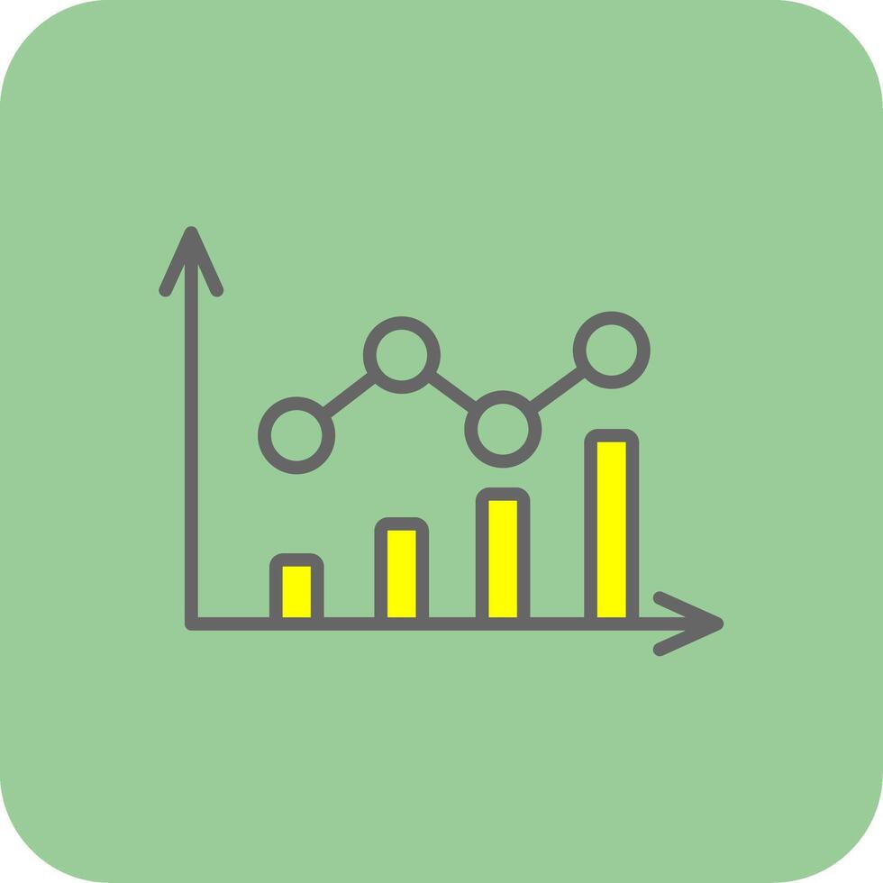 Keyword Rankings Filled Yellow Icon vector