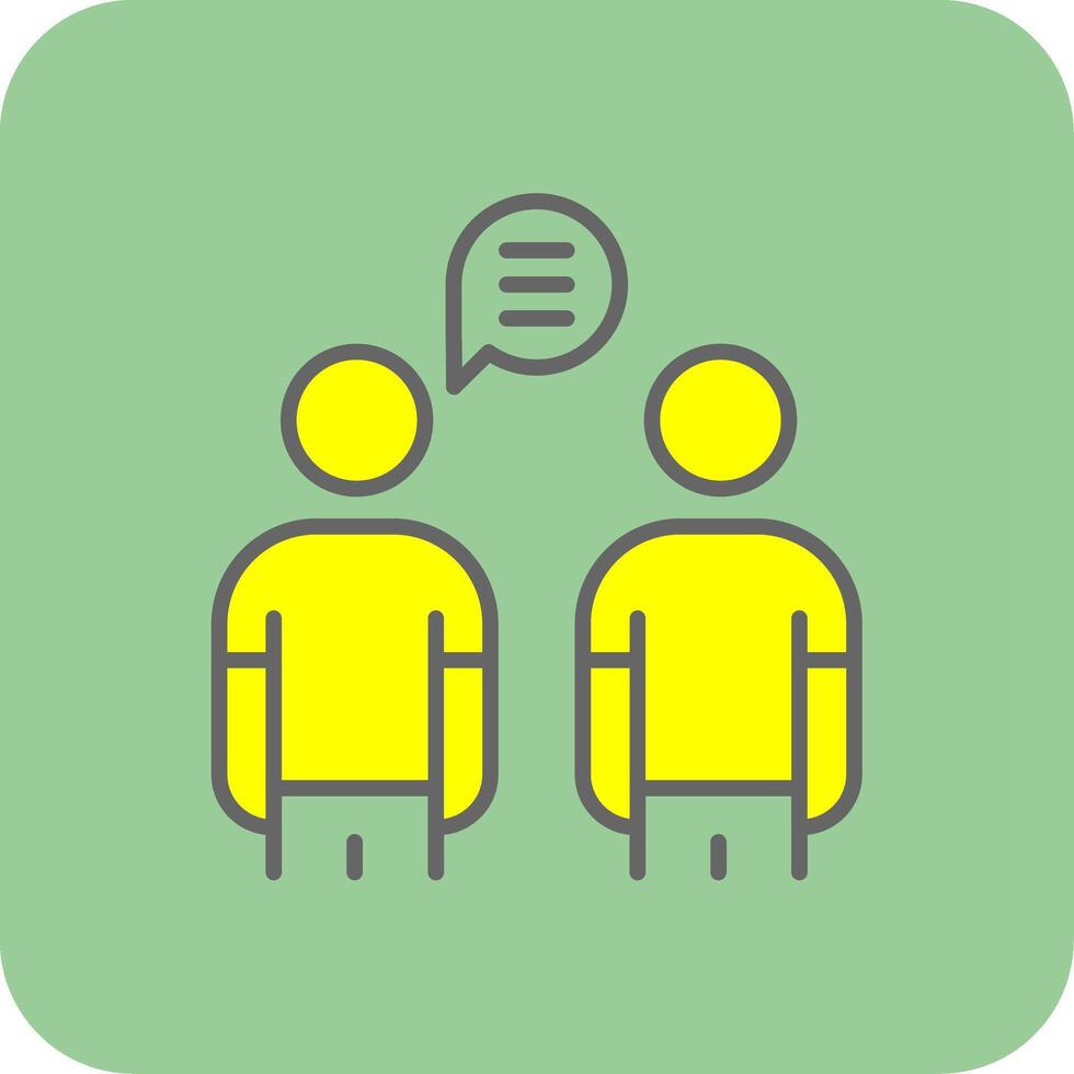 Customer Surveys Filled Yellow Icon vector