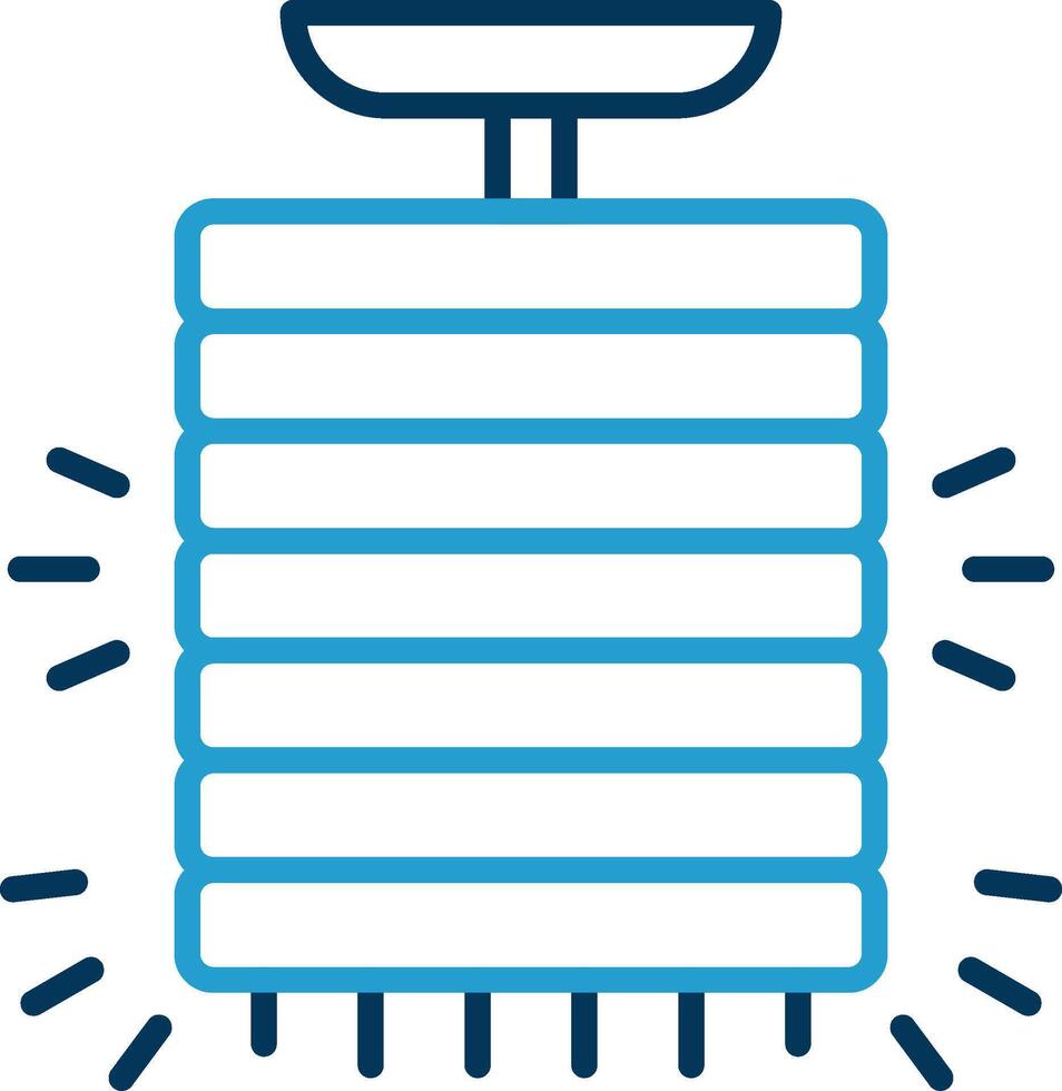 Lamp Line Blue Two Color Icon vector