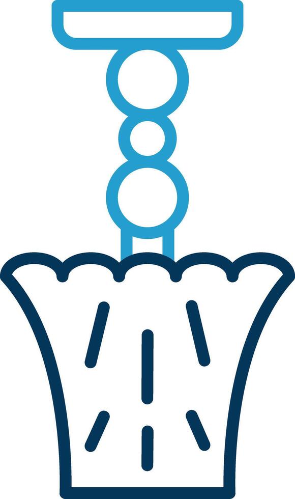 Lamp Line Blue Two Color Icon vector