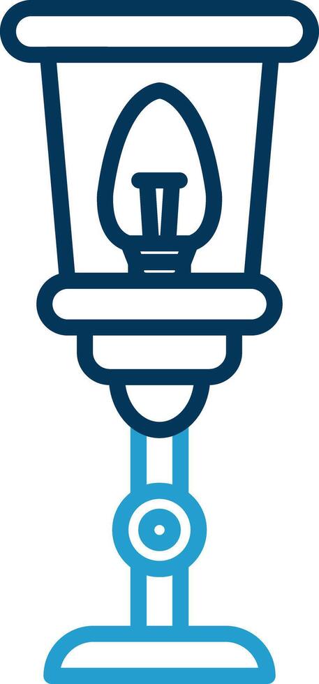 Lamp Line Blue Two Color Icon vector