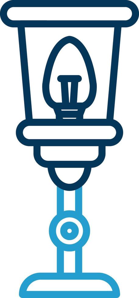 Lamp Line Blue Two Color Icon vector