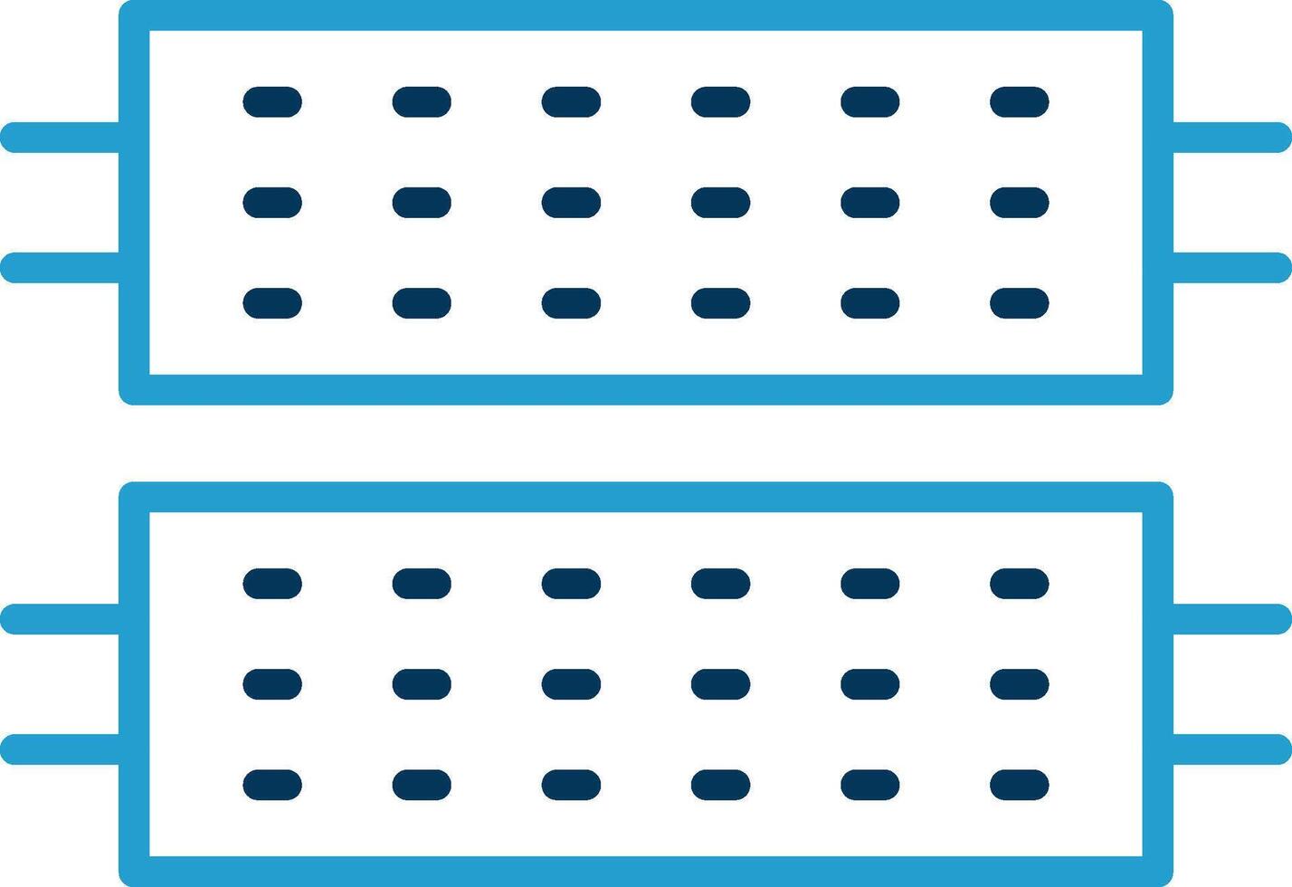 Led Line Blue Two Color Icon vector