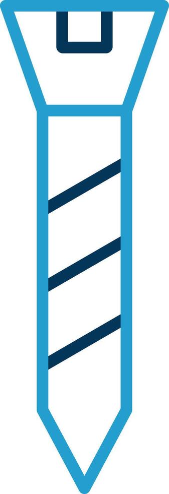 Screw Line Blue Two Color Icon vector