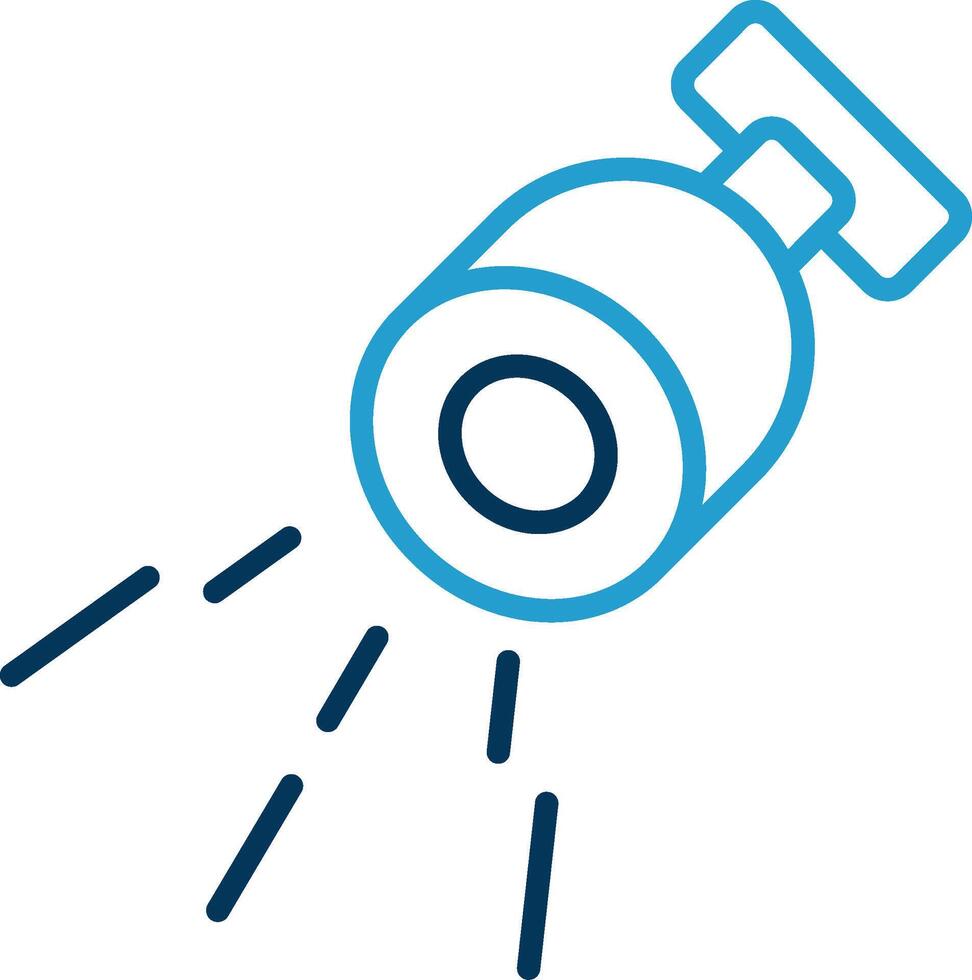 Lamp Line Blue Two Color Icon vector