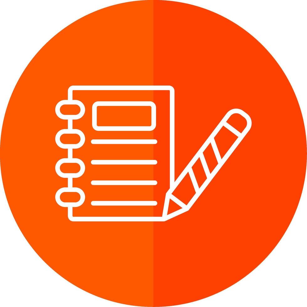 Notes Line Yellow White Icon vector