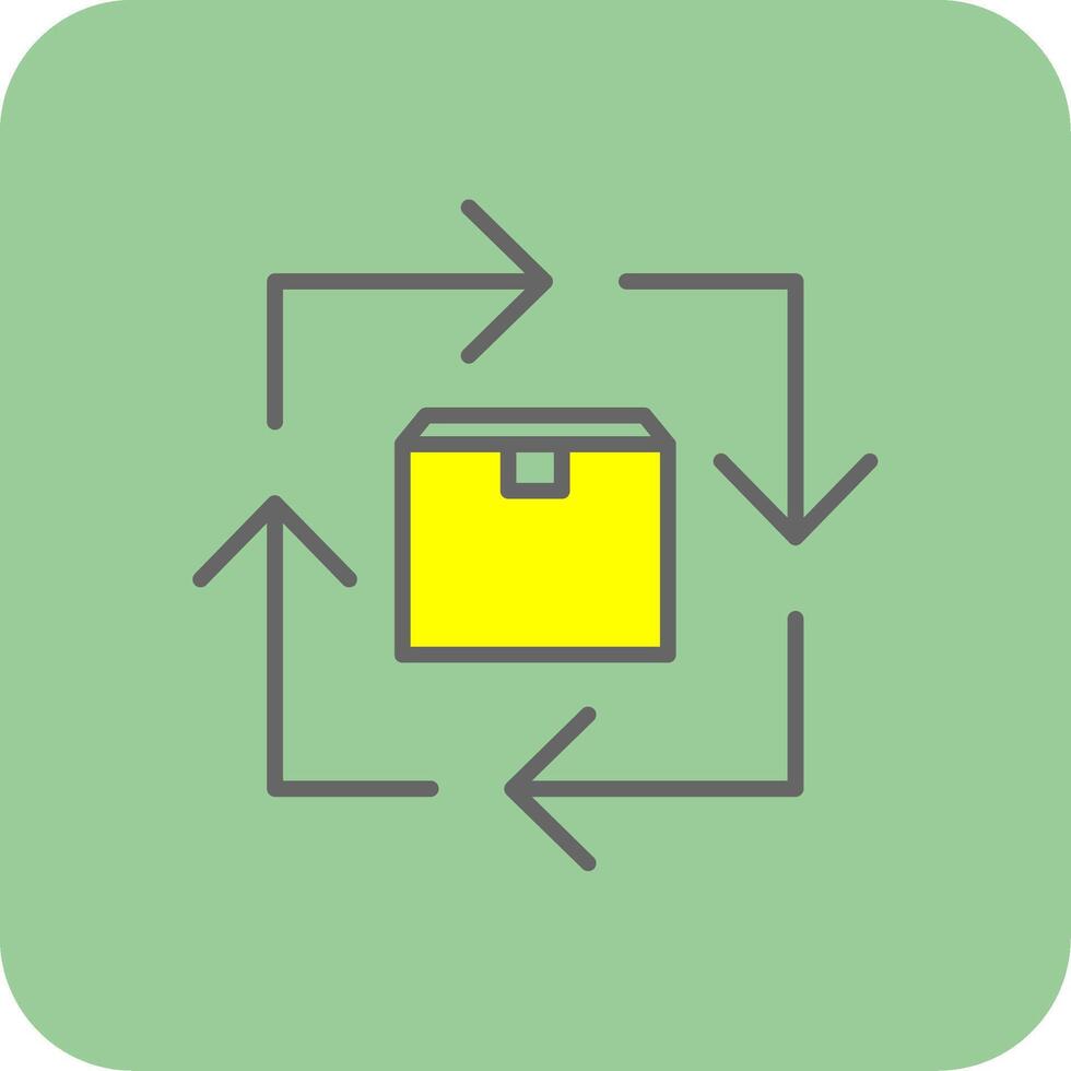 Commodity Turnover Filled Yellow Icon vector