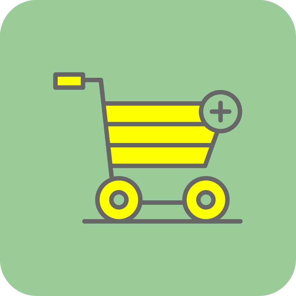 Add to Cart Filled Yellow Icon vector