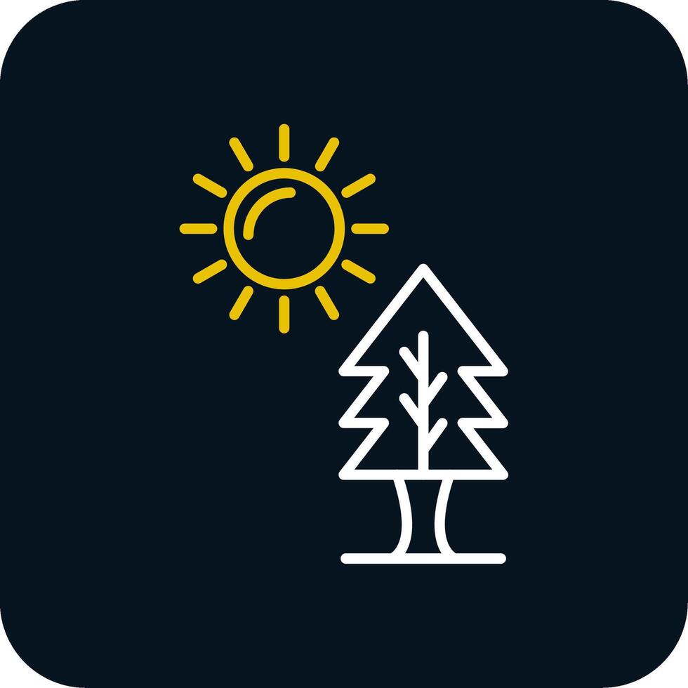 Sun Line Yellow White Icon vector