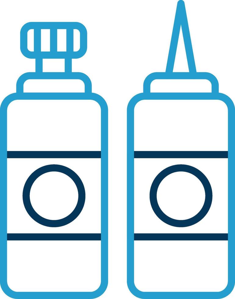 Sauces Line Blue Two Color Icon vector
