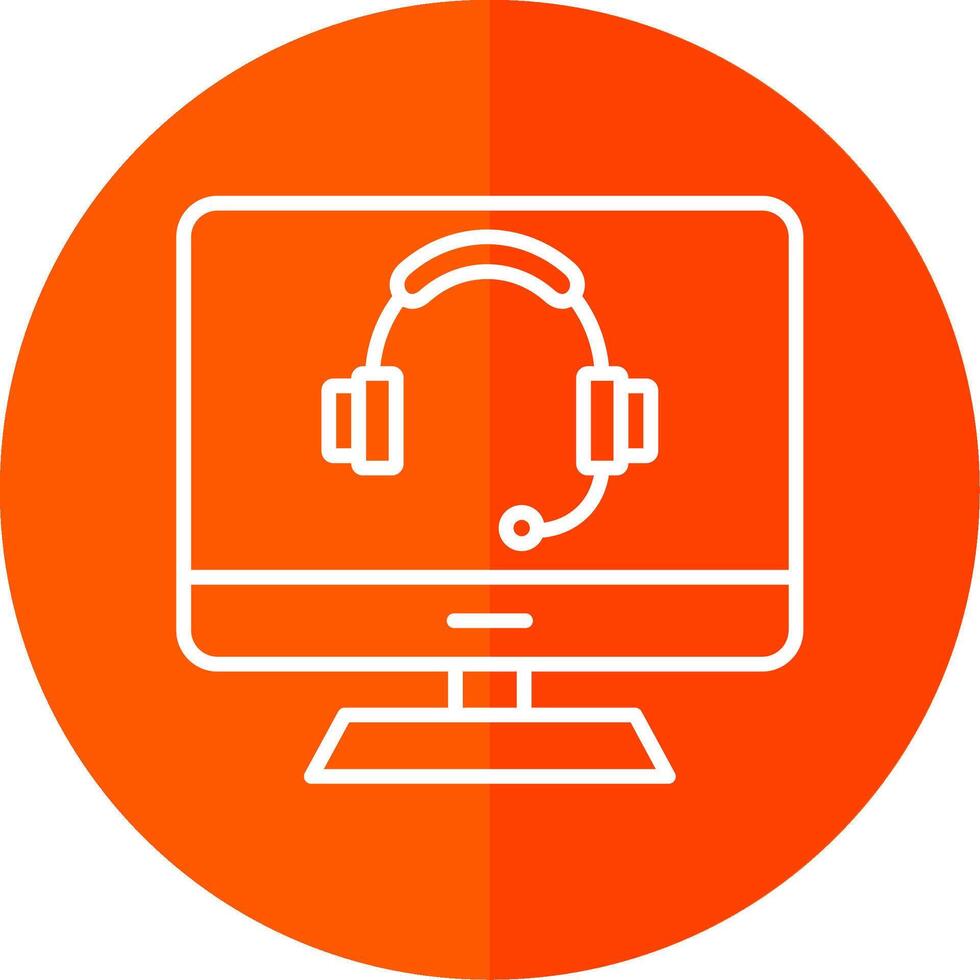 Computer Line Yellow White Icon vector