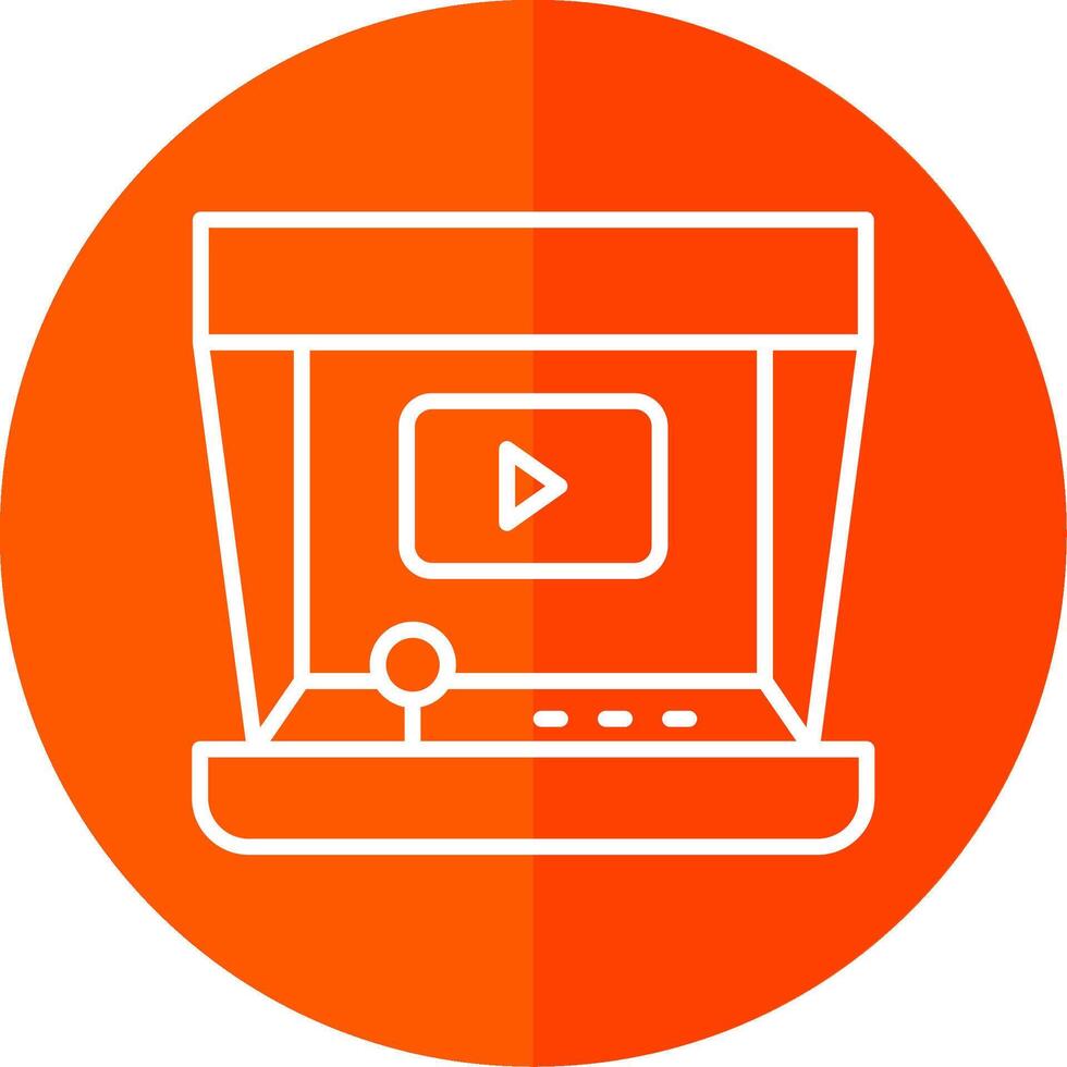 Arcade Line Yellow White Icon vector