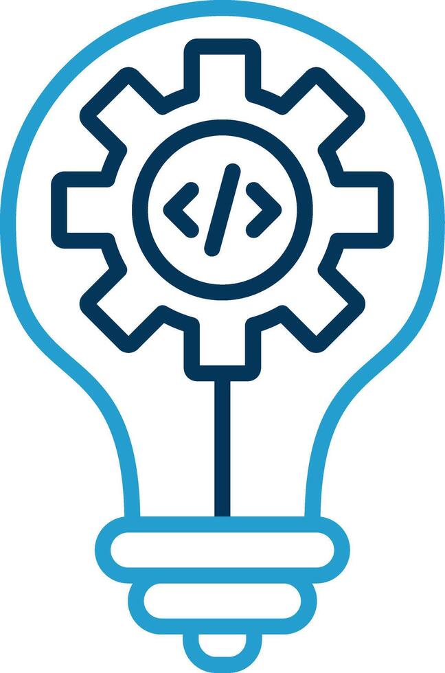Idea Line Blue Two Color Icon vector