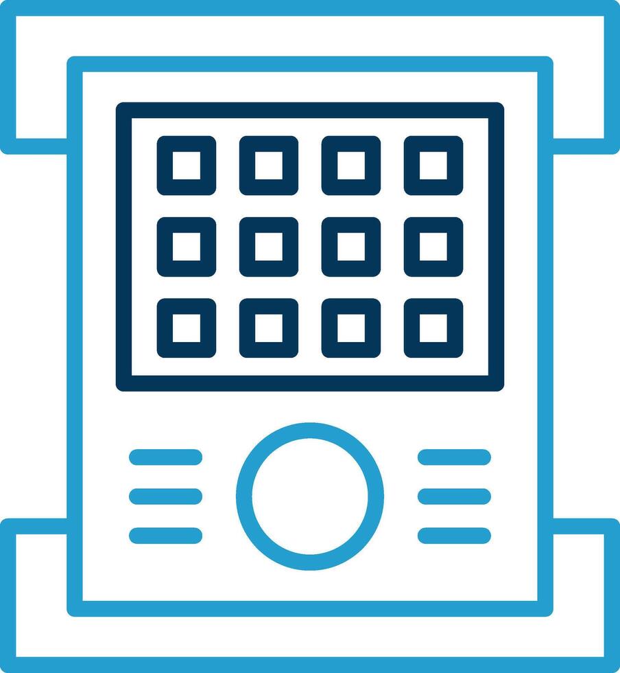 Field Controller Line Blue Two Color Icon vector