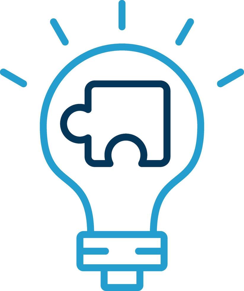 Solution Line Blue Two Color Icon vector