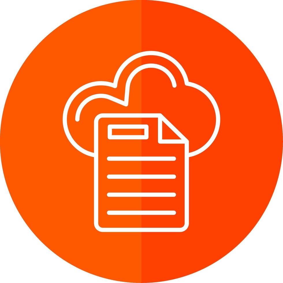 Cloud Data Line Yellow White Icon vector
