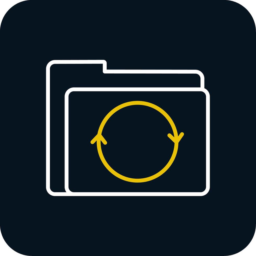 Folder Line Yellow White Icon vector