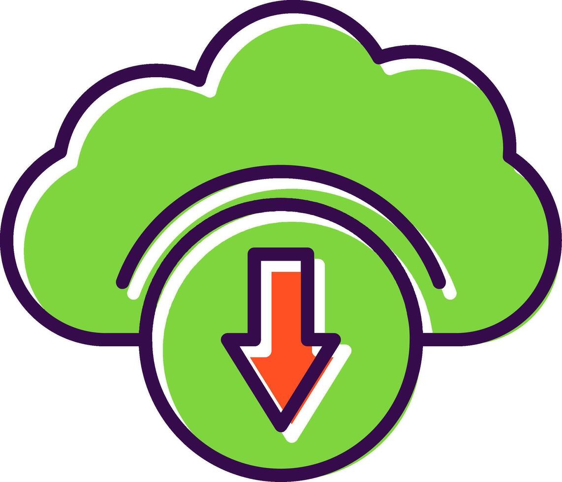 Cloud Services filled Design Icon vector