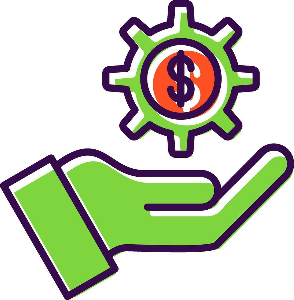 System Hand filled Design Icon vector