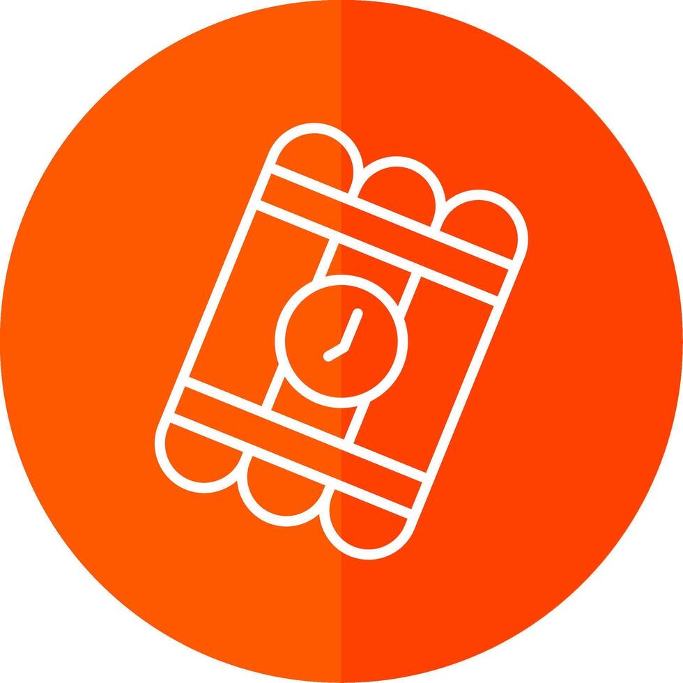 Bomb Line Yellow White Icon vector