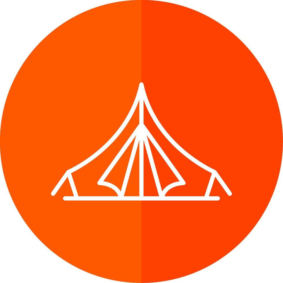 Tent Line Yellow White Icon vector