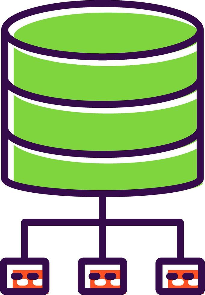 Database Architecture filled Design Icon vector