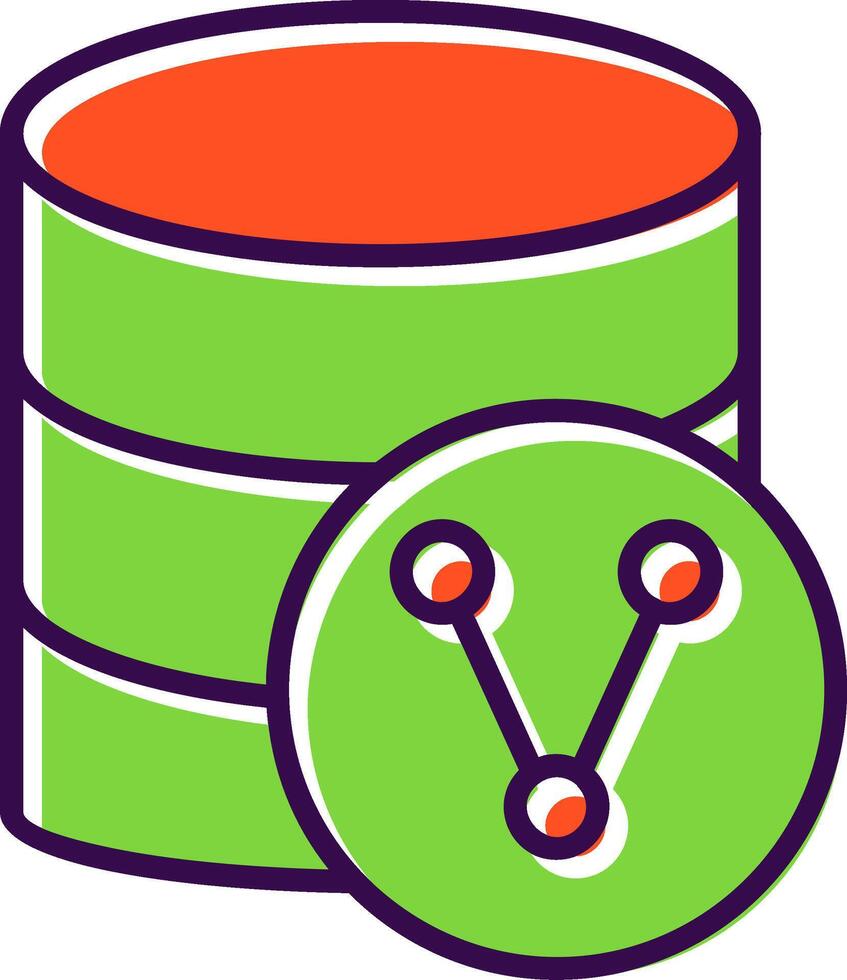 Database Sharing filled Design Icon vector