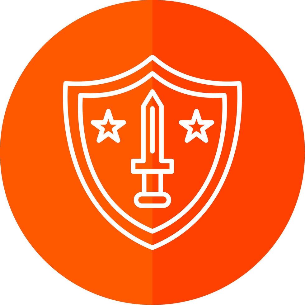 Shield Line Yellow White Icon vector