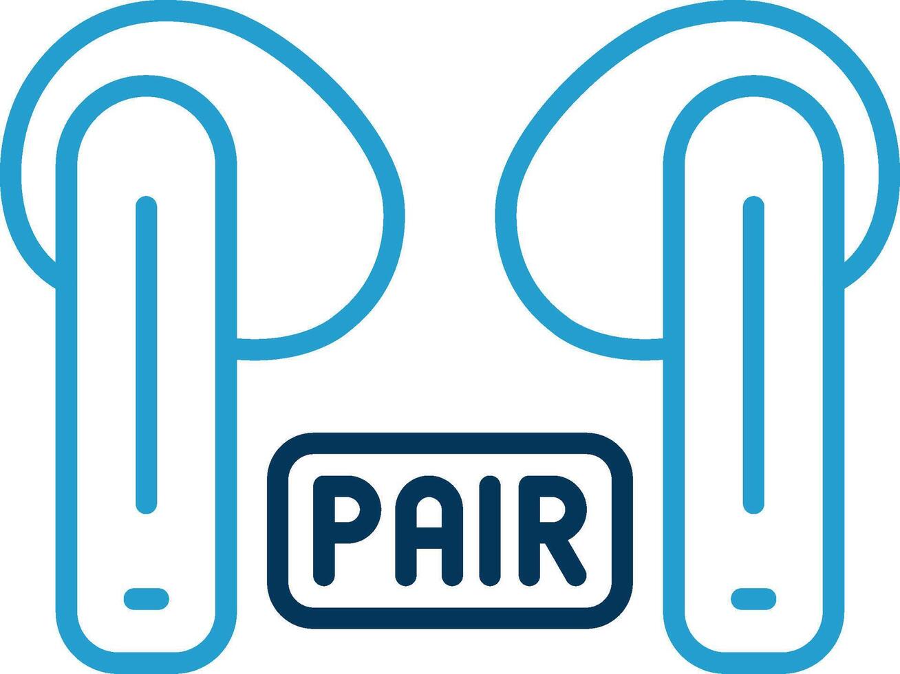 Pairing Line Blue Two Color Icon vector
