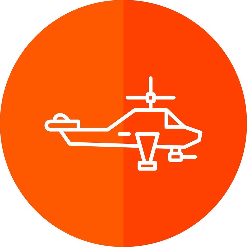 Heliciopter Line Yellow White Icon vector