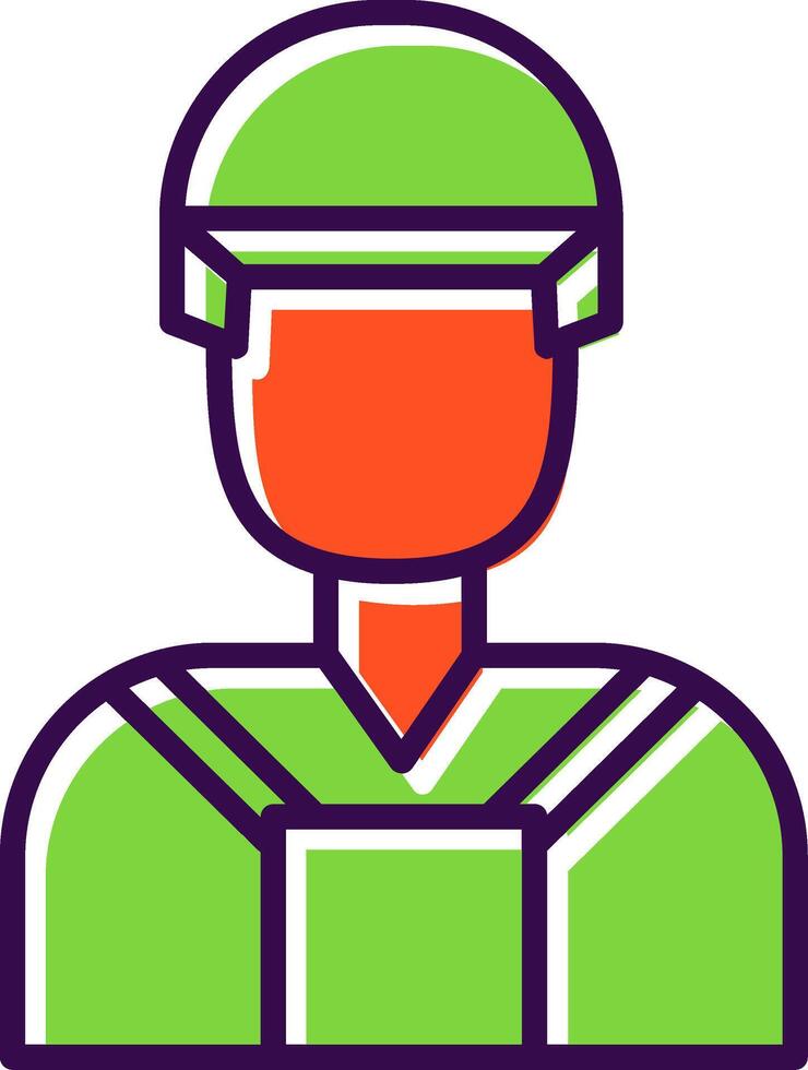 Builder filled Design Icon vector