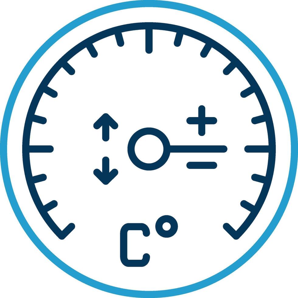 Gauge Line Blue Two Color Icon vector