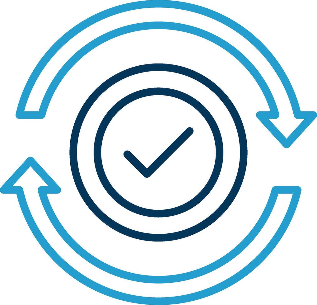 Refresh Line Blue Two Color Icon vector