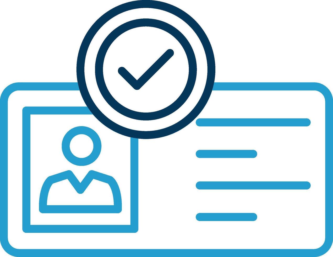 Identity Line Blue Two Color Icon vector