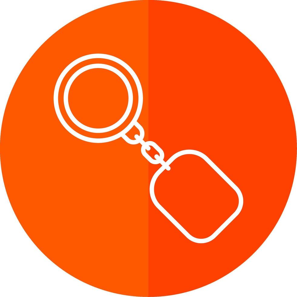 Key Ring Line Yellow White Icon vector