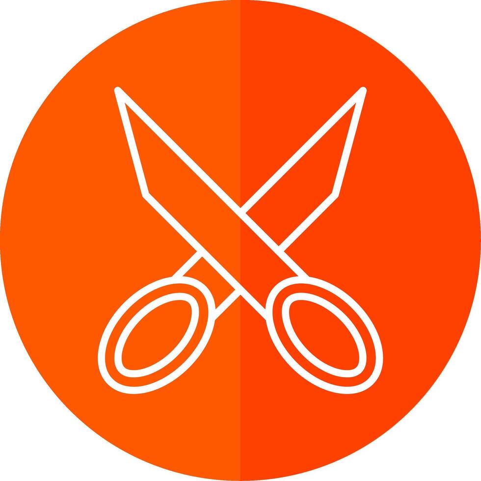 Scissors Line Yellow White Icon vector