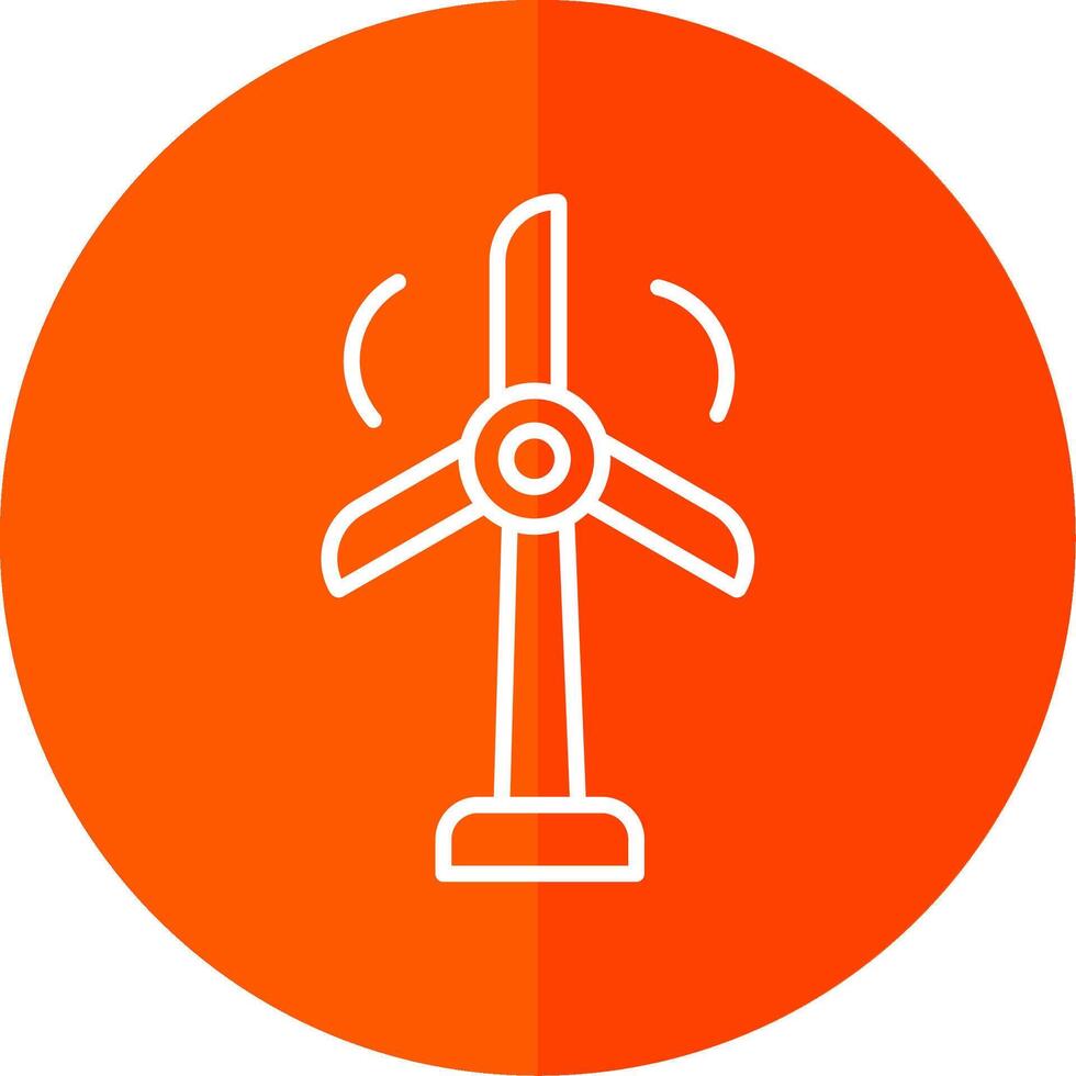 Wind Turbine Line Yellow White Icon vector