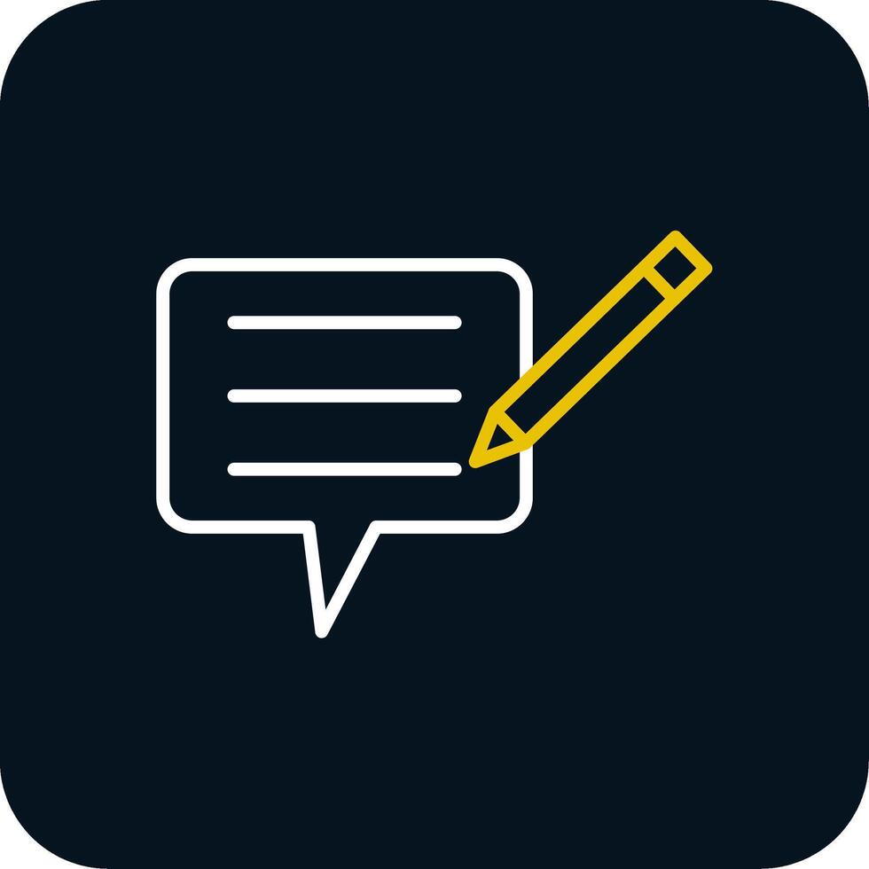 Blog Line Yellow White Icon vector