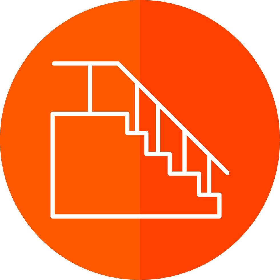 Stairs Line Yellow White Icon vector