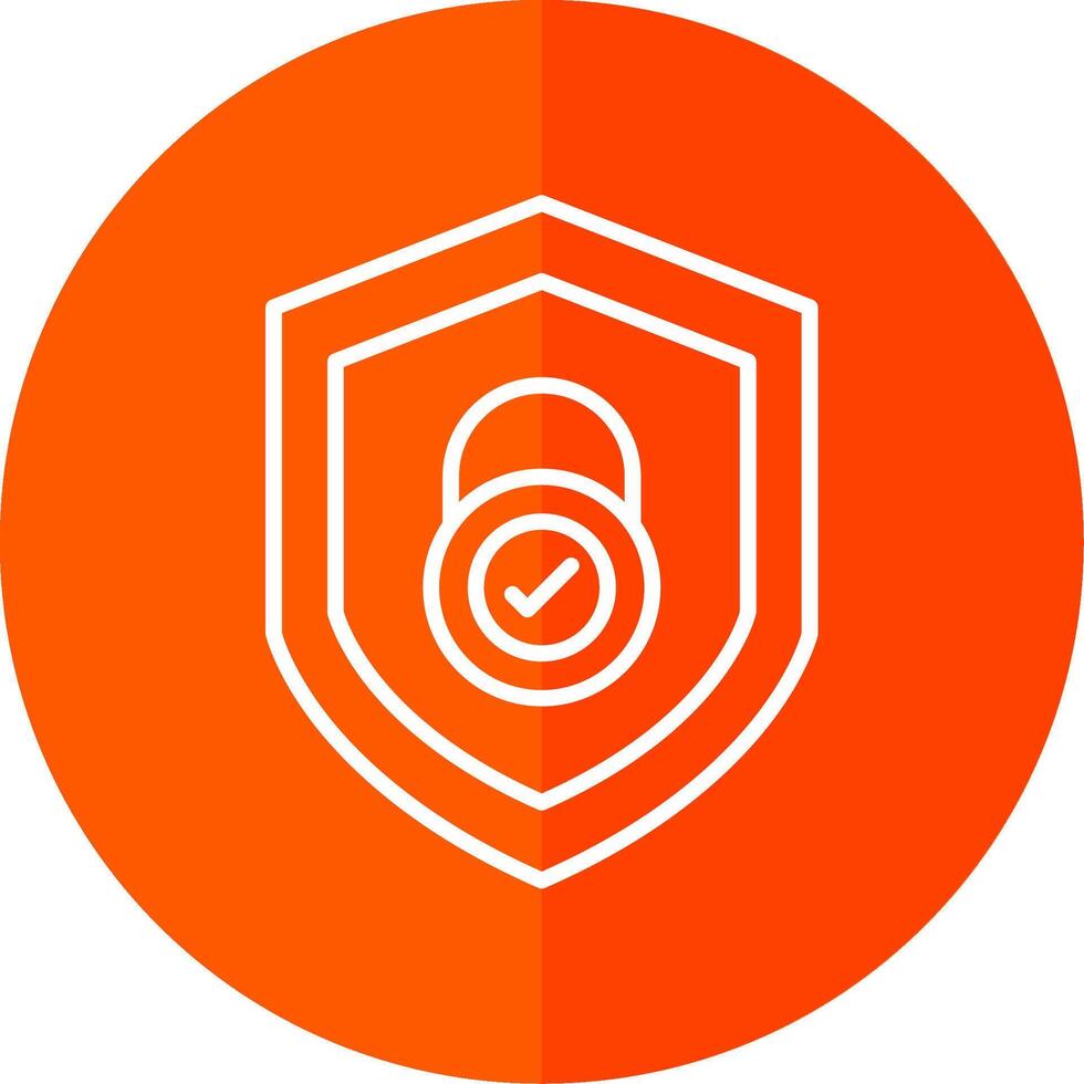 Security Check Line Yellow White Icon vector