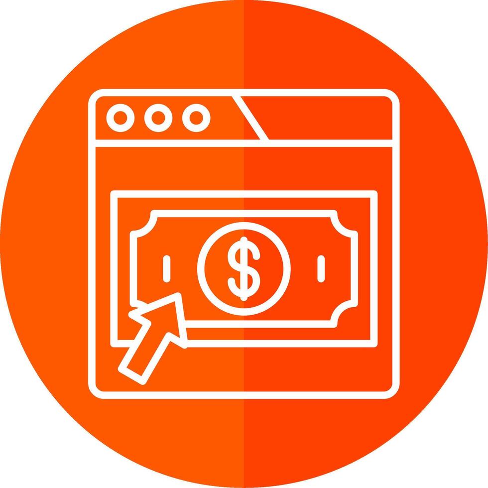Pay Per click Line Yellow White Icon vector