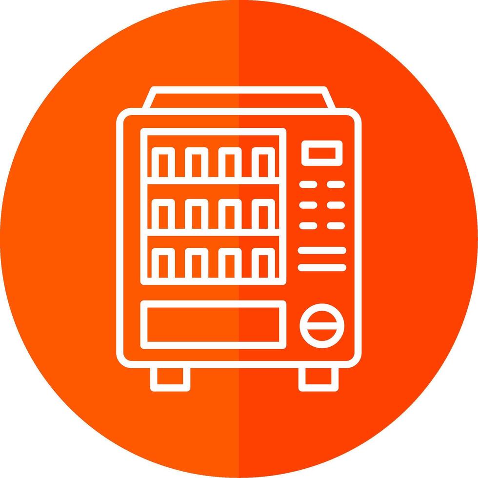Vending Machine Line Yellow White Icon vector